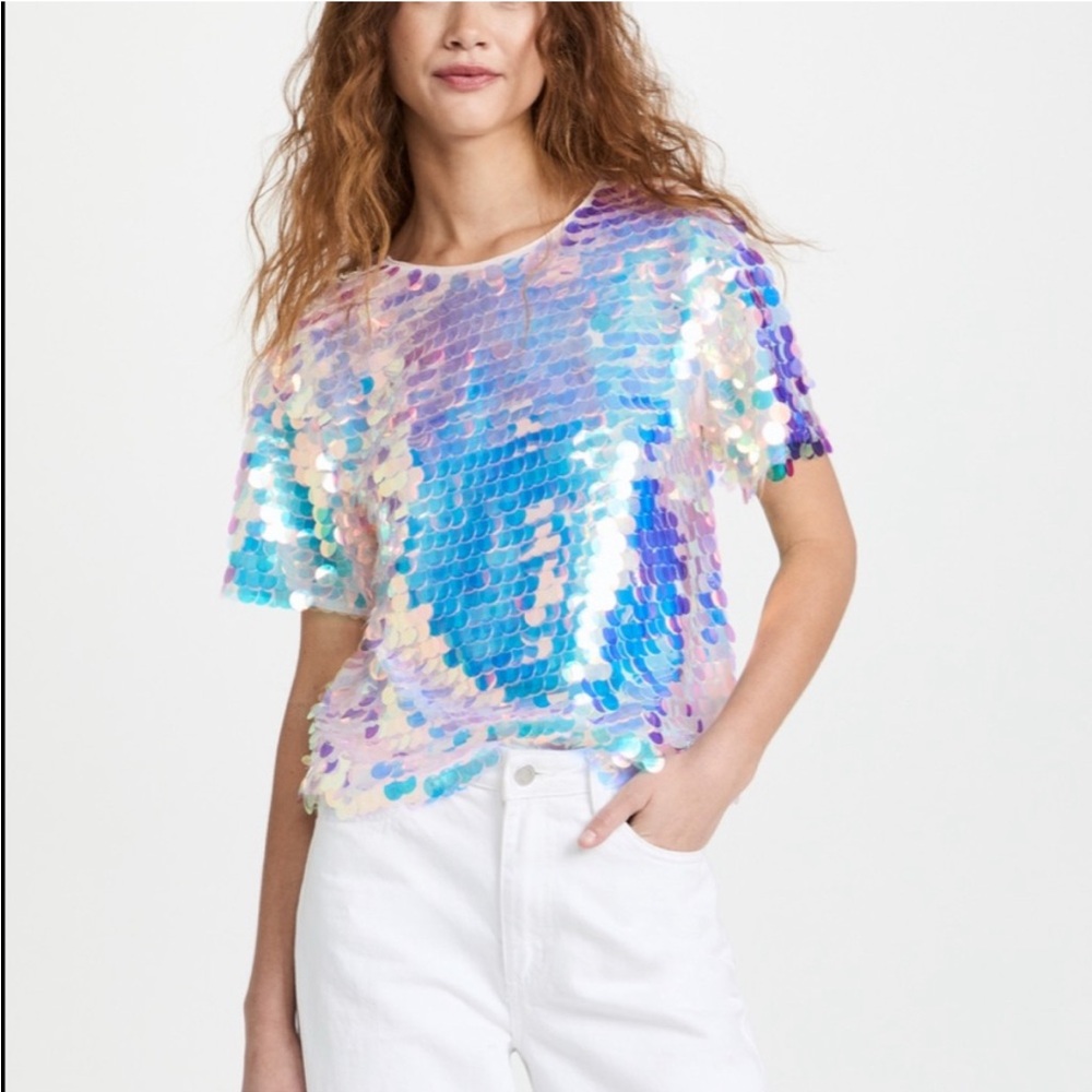 Le Superbe Mimosa Sequined T shirt Size 8